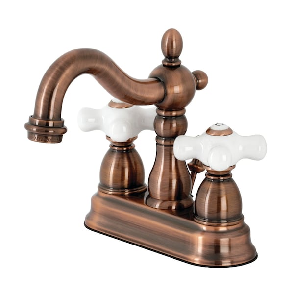 KB160PXAC Heritage 4" Centerset Bathroom Faucet, Antique Copper